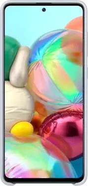 Samsung Silicone Cover für Galaxy A71 silber