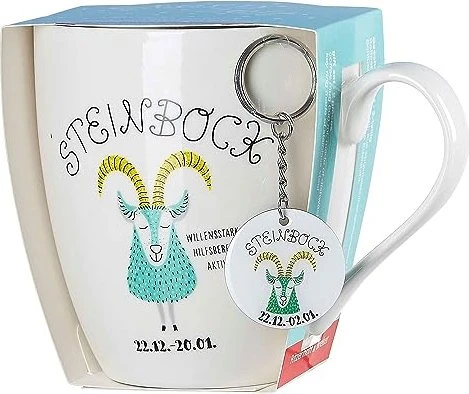 Ritzenhoff & Breker Astro Kaffeebecher Steinbock mit Schlüsselanhänger 650ml