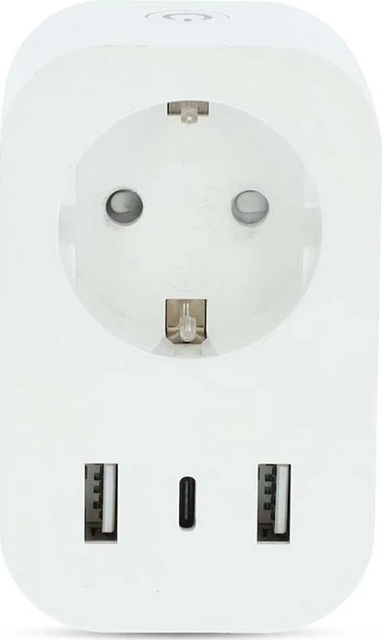 Nedis SmartLife Smart Stecker, 3680W, 1x USB-C/2x USB-A, Typ F, Smart-Steckdose