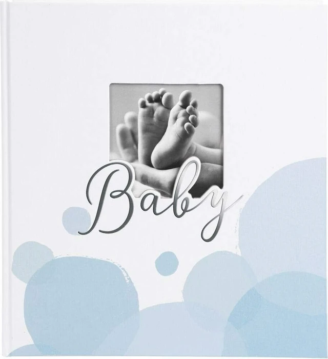 Goldbuch Buch Fotoalbum Babyalbum Bubbles 30x31 blau