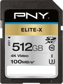 PNY Elite-X R100 512GB, UHS-I U3, Class 10