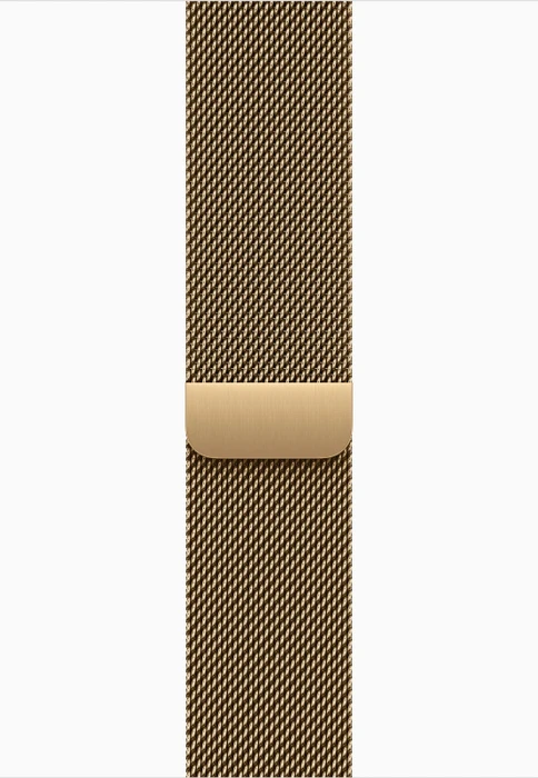 Apple Watch Series 12 (GPS + Cellular) 46mm Titan brillantgold mit Milanaise-Armband M/L brillantgold