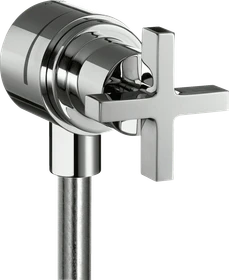 Hansgrohe Axor Citterio Wandanschluss Stop mit Rückflussverhinderer, Absperrventil und Kreuzgriff chrom