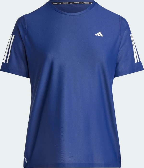 adidas Own The Run große Größen Laufshirt kurzarm dark blue/white (Damen)