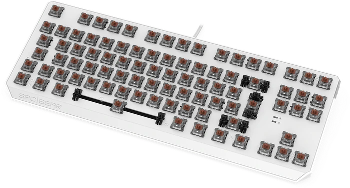 Endorfy SilentiumPC SPC Gear GK630K, PBT, LEDs RGB, Onyx White Tournament, Kailh BROWN, USB, DE