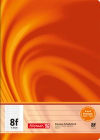 Brunnen Vivendi Schulheft, A4, Lineatur 8f, orange, 16 Blatt