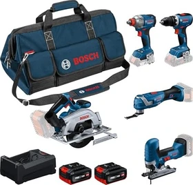 Bosch Professional Akku-Maschinenset inkl. Tasche + 2 Akkus 5.0Ah