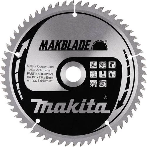 Makita Makblade Kreissägeblatt 60Z, 190x2x20mm, 1 Stück