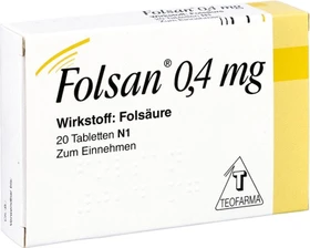 Teofarma Folsan 0.4mg Tabletten, 20 Stück