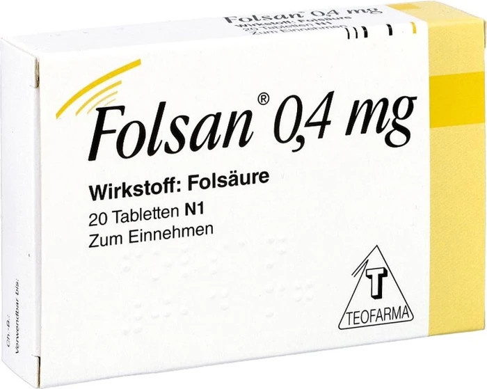Teofarma Folsan 0.4mg Tabletten, 20 Stück