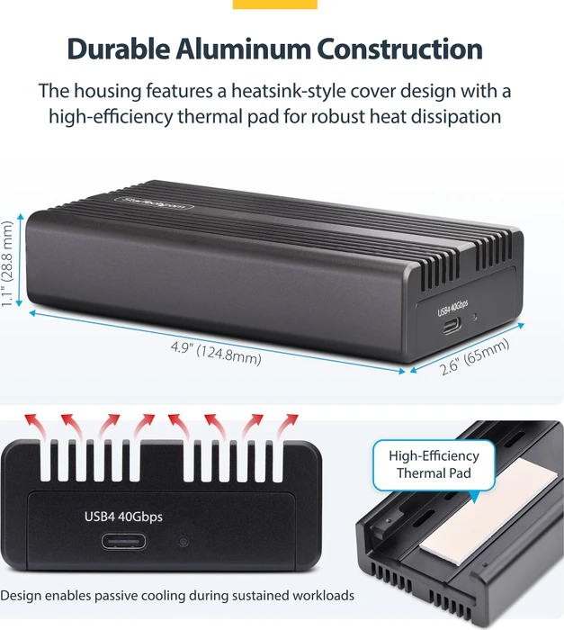 StarTech External NVMe Enclosure, USB4