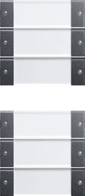 Gira System 55 Wippenset mit Beschriftungsfeld 6-fach (3+3), klar anthrazit
