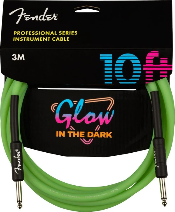 Fender Professional Series Glow in the Dark Cable Green 3.0m