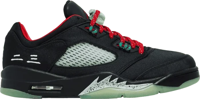 Nike Air Jordan 5 Retro Low SP black/fire red/metallic silver/classic jade (Herren)
