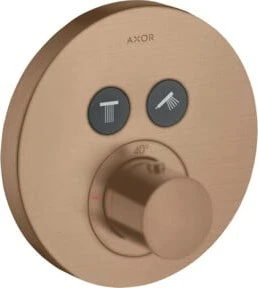 Hansgrohe Axor ShowerSelect rund Thermostat mit 2 Ventilen brushed red gold
