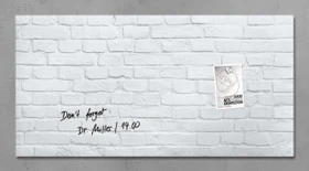 Sigel Artverum Glas-Magnetboard, White-Klinker, 91x46cm