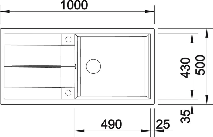 Blanco Metra XL 6 S Einbau Becken reversibel felsgrau