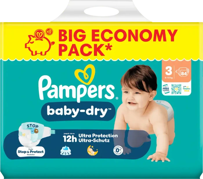 Pampers Baby-Dry Gr.3 Einwegwindel, 6-10kg, 84 Stück