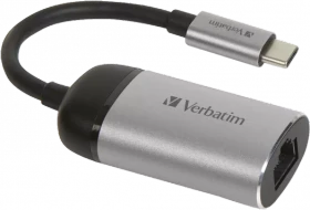 Verbatim USB-C auf Gigabit Ethernet Adapter, USB-C 3.0 [Stecker] (49146)