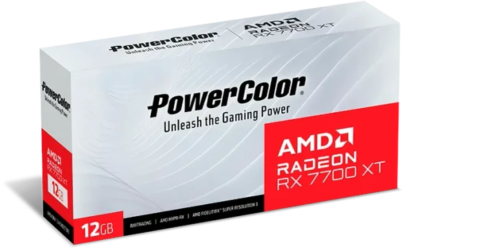 PowerColor Spectral White Radeon RX 7700 XT, 12GB GDDR6, HDMI, 3x DP