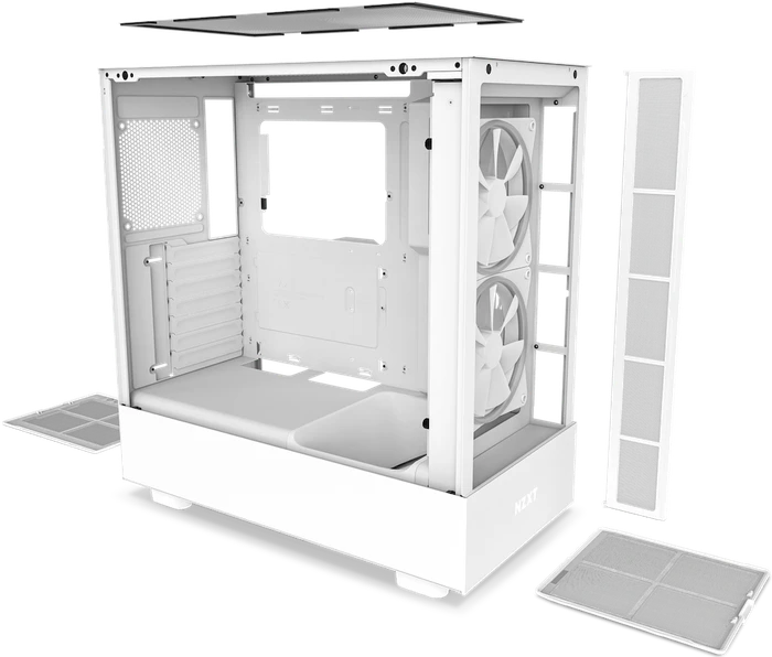 NZXT H5 Elite, weiß, Glasfenster