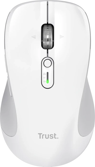 Trust Ferro Hyperwheel Multi-Device Wireless Mouse weiß, USB/Bluetooth