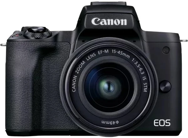 Canon EOS M50 Mark II schwarz mit Objektiv EF-M 15-45mm 3.5-6.3 IS STM Streaming Kit