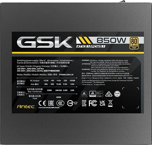 Antec GSK 850 850W, ATX 3.1