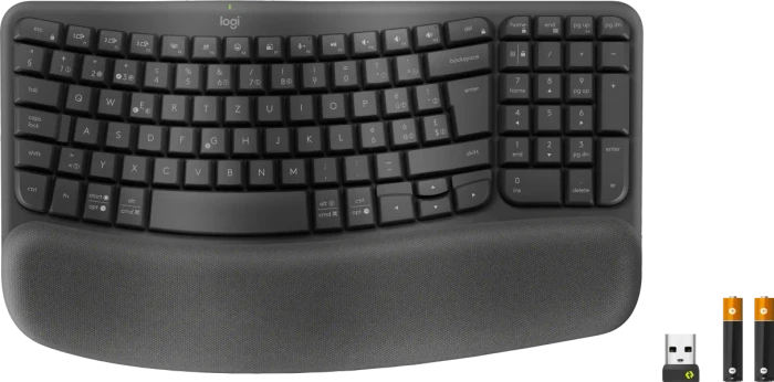 Logitech Wave Keys for Business, Grafit, Logi Bolt, USB/Bluetooth, CH