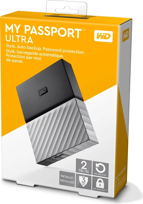 Western Digital WD My Passport Ultra schwarz 2TB, USB 3.0 Micro-B
