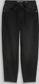 Tom Tailor Adea Barrel mit Gürtel Jeans schwarz (Damen)