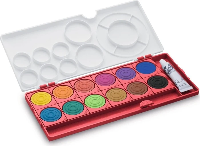 Lamy aquaplus Deckfarbkasten rot, 12 Farben