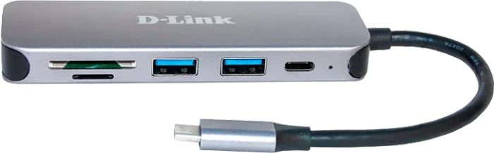 D-Link 5-in-1 USB-C Multiport-Adapter, Card Reader, USB-C 3.0 [Stecker]