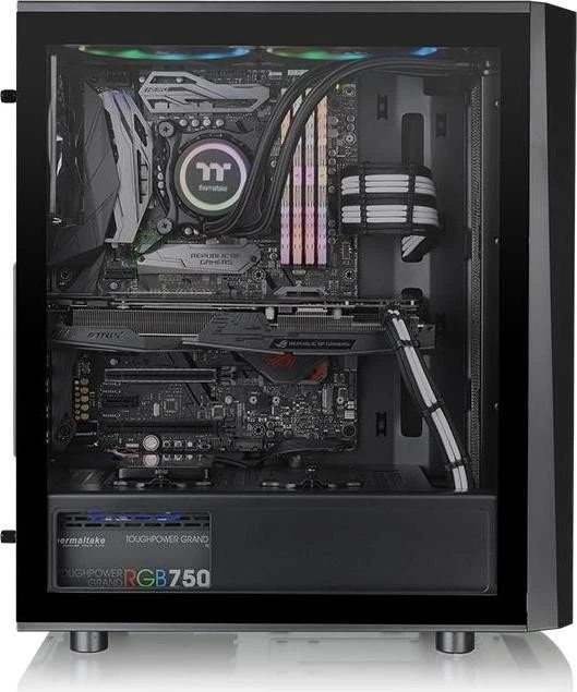 Thermaltake Versa J24 TG RGB, schwarz, Glasfenster