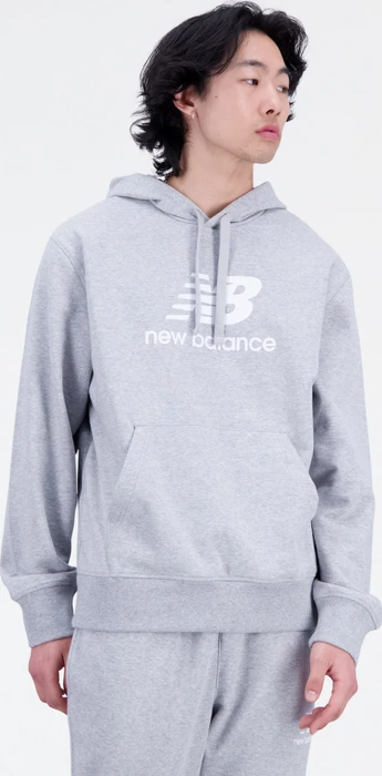 New Balance Essentials Stacked Logo French Terry Hoodie athletic grey (Herren)