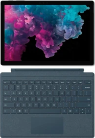 Microsoft Surface Pro 6, Platin, Core m3-7Y30, 4GB RAM, 128GB, Surface Pro Signature Type Cover Kobalt blau