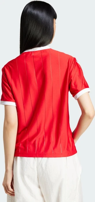 adidas Adicolor 3-Streifen Pinstripe T-Shirt kurzarm better scarlet (Damen)