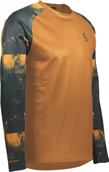 Scott Trail Storm Trikot langarm copper orange/tree green (Herren)