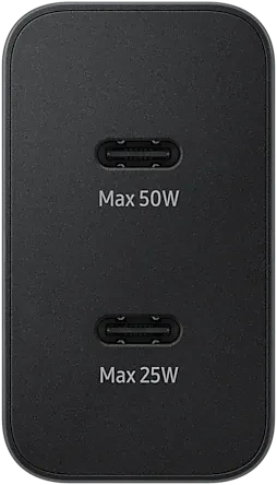 Samsung Schnellladeadapter Duo mit Datenkabel 50W schwarz