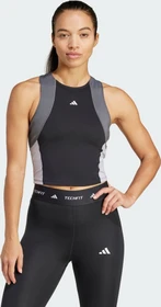 adidas Techfit Colorblock Training Crop Kompressionsshirt ärmellos schwarz (Damen)