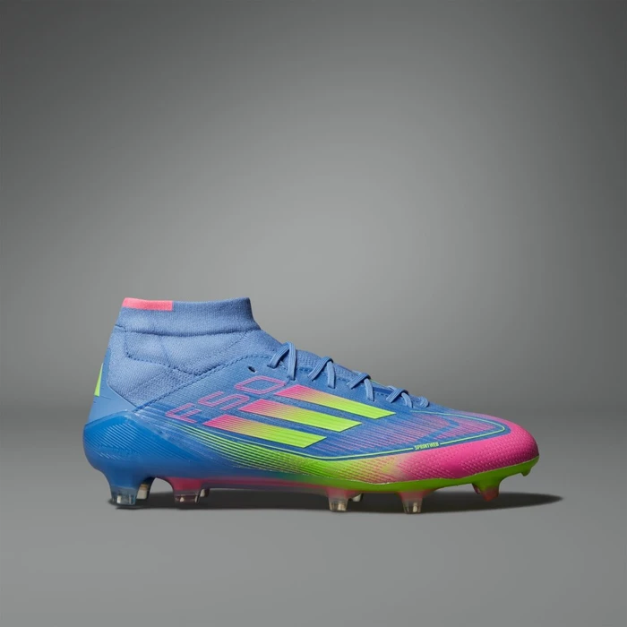 adidas F50 Elite Mid MG blue fusion/lucid lemon/lucid pink (Damen)
