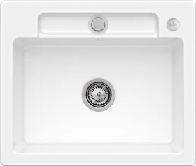 Villeroy & Boch Siluet 60 S Einbau Becken mittig mit Ablauffernbedienung weiß alpin