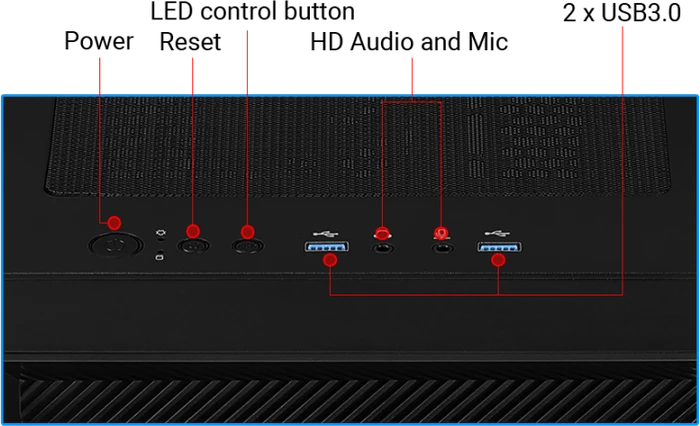 AeroCool Graphite ARGB, Glasfenster