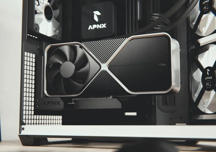 APNX Vertical GPU Holder Kit 2, für APNX V1, gewinkelt, PCIe 5.0, 145mm, weiß
