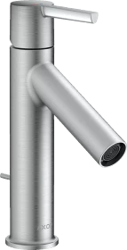 Hansgrohe Axor Starck Einhebel-Waschtischmischer 100 CoolStart mit Hebelgriff und Zugstangen-Ablaufgarnitur brushed chrome