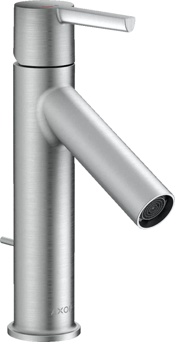 Hansgrohe Axor Starck Einhebel-Waschtischmischer 100 CoolStart mit Hebelgriff und Zugstangen-Ablaufgarnitur brushed chrome