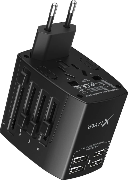 XLayer Reisestecker weltweit 25W schwarz