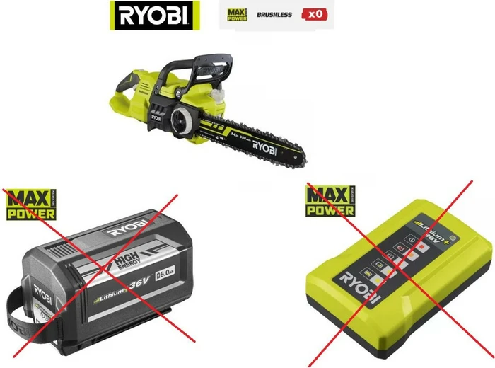 Ryobi RY36CSX35A-0 Akku-Kettensäge solo