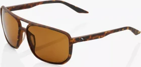 100% Konnor aviator square soft tact havana/bronze peakpolar lens