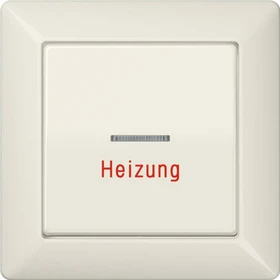 Jung Serie AS Wippe mit Lichtleiter und Aufschrift "Heizung", weiß